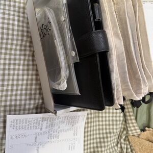 Black Leather Cloth and Paper A5 Planner Bundle